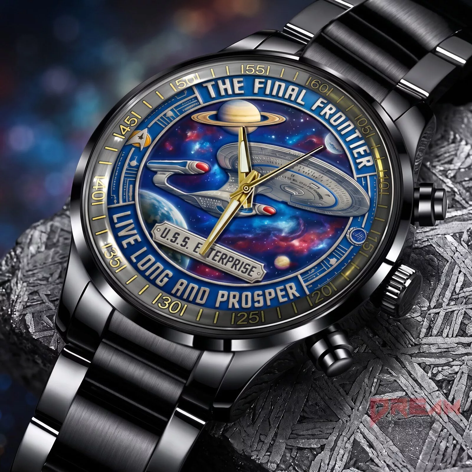 Star Trek 60th Anniversary 2026 Black Stainless Steel Watch 3 Star Trek 60th Anniversary 2026 Black Stainless Steel Watch