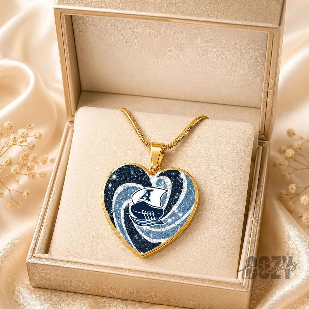 Toronto Argonauts Canadian Football League Heart Pendant Necklace