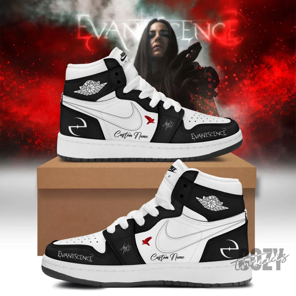 Evanescence Band Logo Custom Name High-Top Sneakers Evanescence Band Logo Custom Name High-Top Sneakers