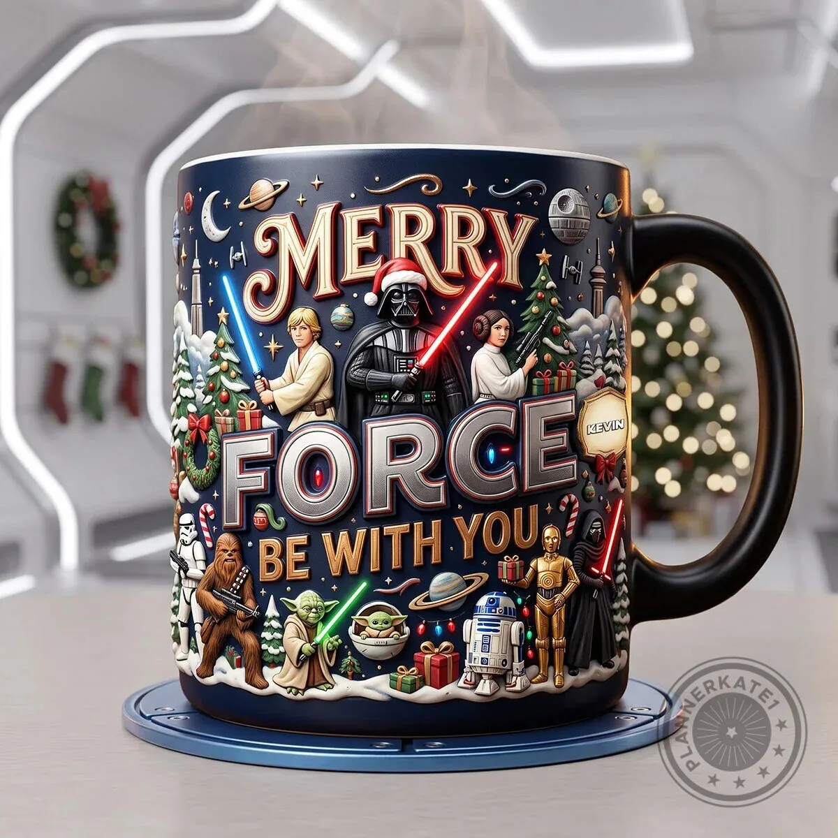 Star Wars Merry Force Be With You Christmas Coffee Mug
