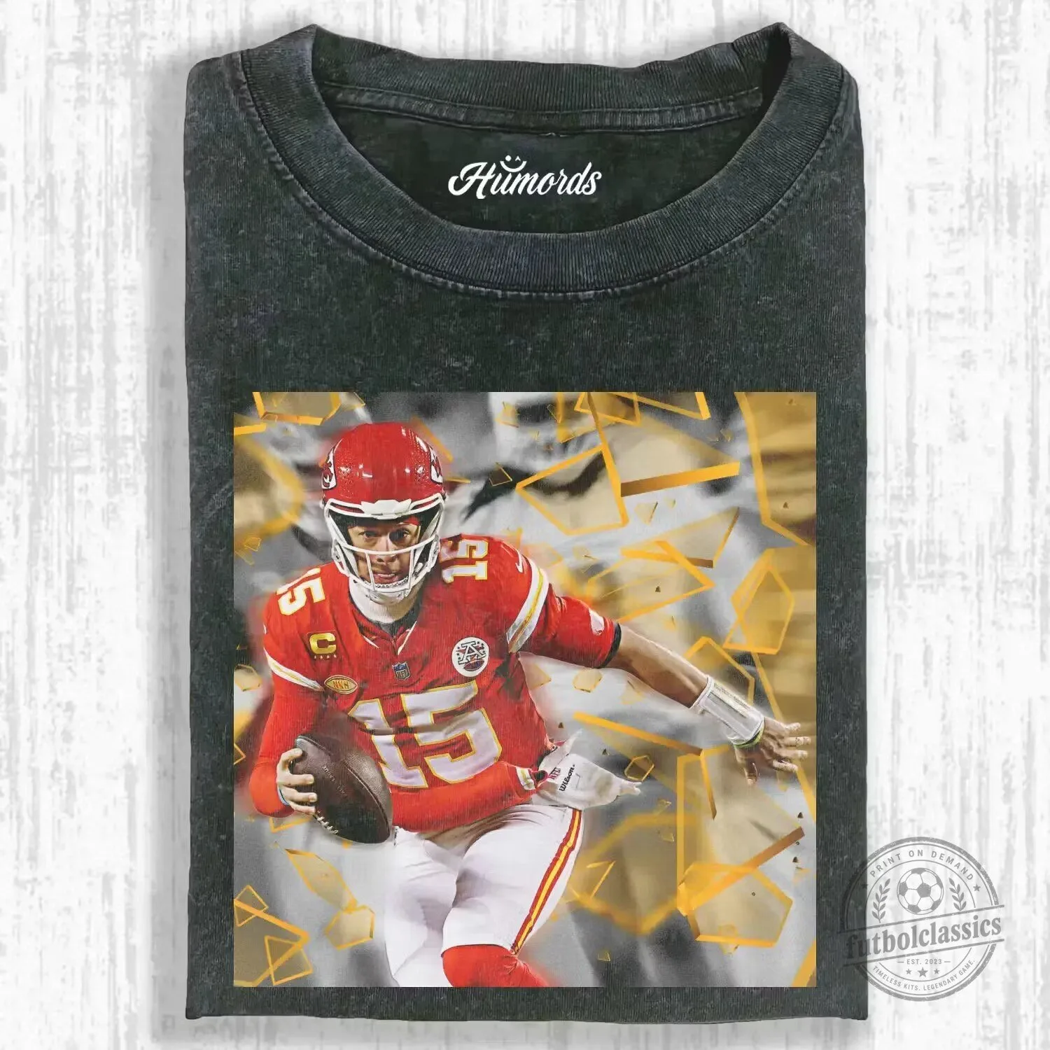 Kansas City Chiefs Graphic T-Shirt featuring Patrick Mahomes, Football Player Merchandise