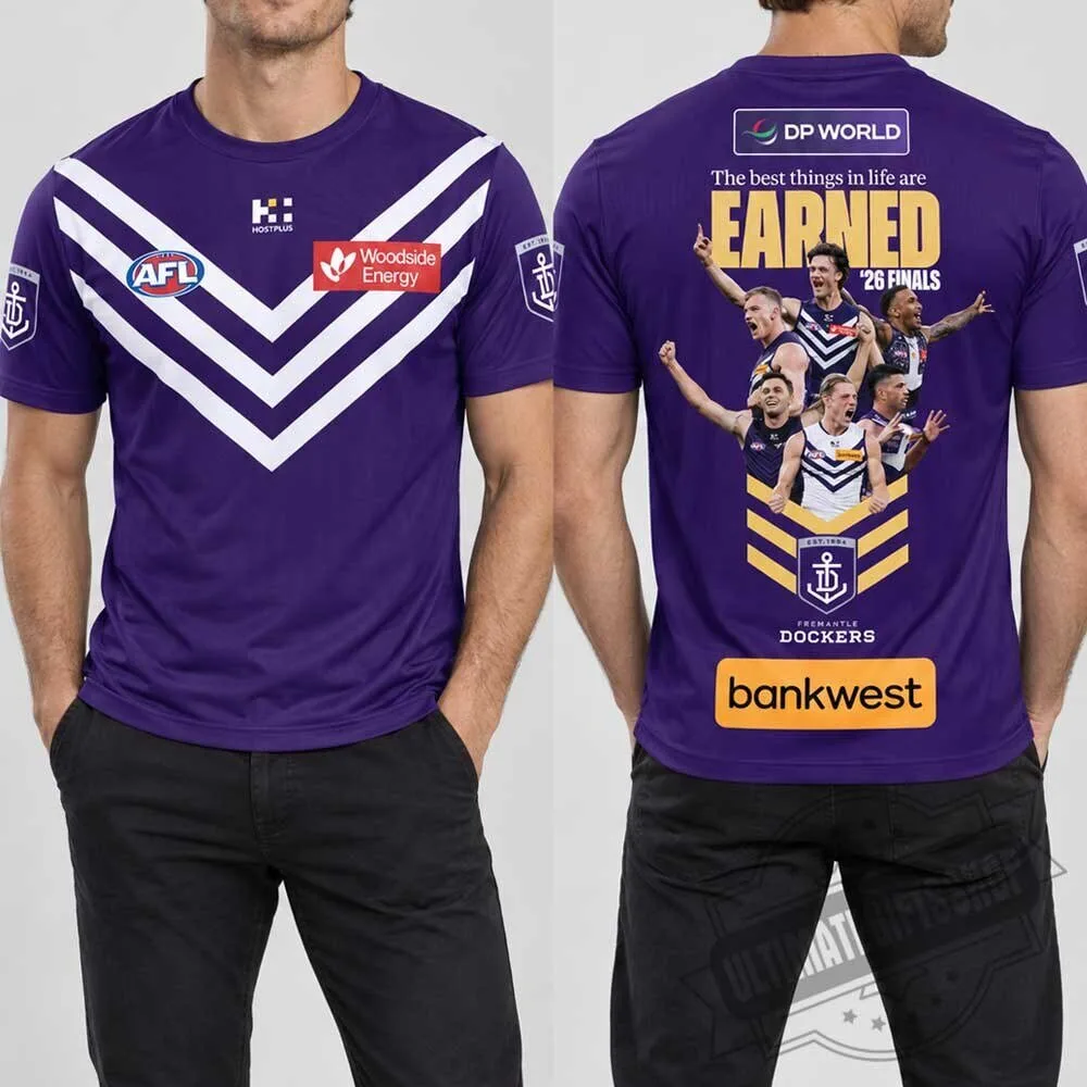 Fremantle Dockers AFL 2026 Finals Purple Shirt 6 Fremantle Dockers AFL 2026 Finals Purple Shirt