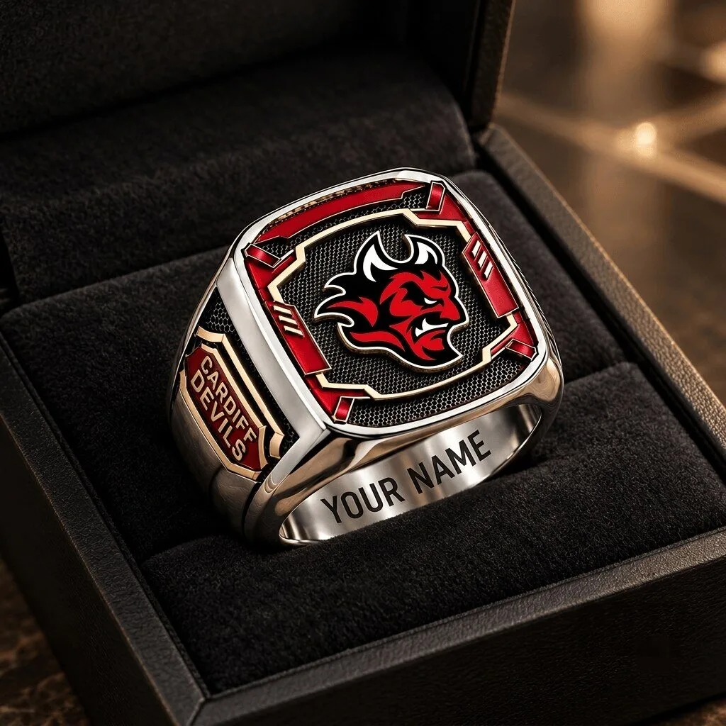 Cardiff Devils Ice Hockey Team Custom Fan Championship Ring