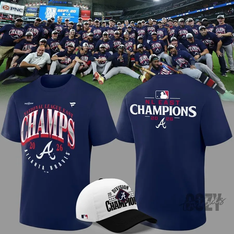 Atlanta Braves 2026 National League East Division Champions T-Shirt