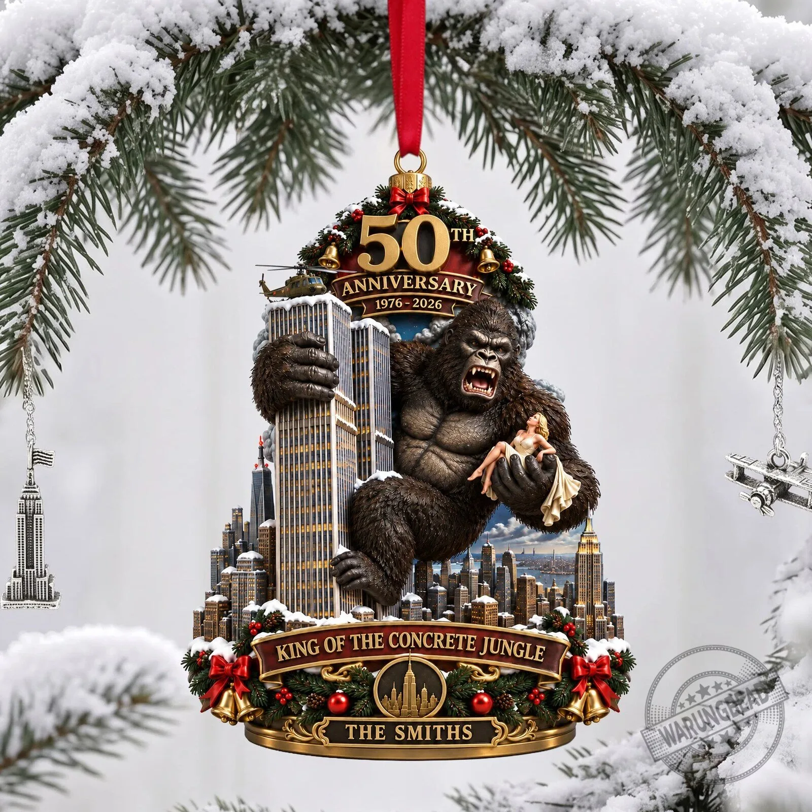 King Kong 50th Anniversary King of the Concrete Jungle Christmas Ornament