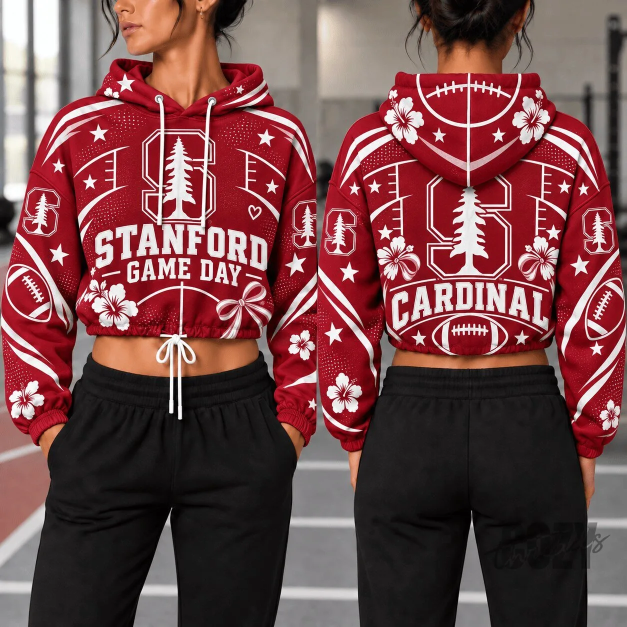Stanford Cardinal Game Day Women's Cropped Hoodie
