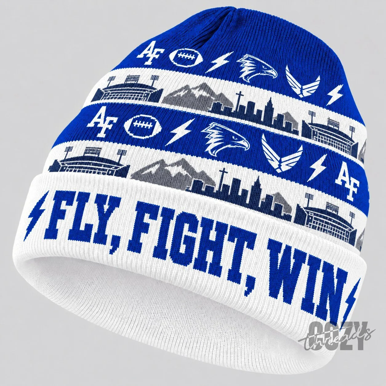Air Force Falcons Football Fly Fight Win Winter Beanie Cap Hat