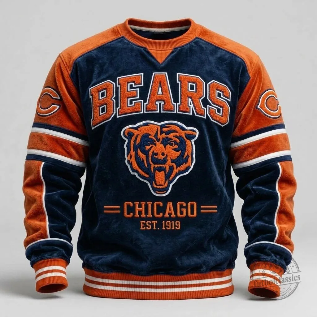Chicago Bears Monsters of the Midway Retro Design Crewneck Sweatshirt