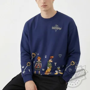 Kingdom Hearts Sora Donald Goofy Print Sweatshirt 4 Kingdom Hearts Sora Donald Goofy Print Sweatshirt