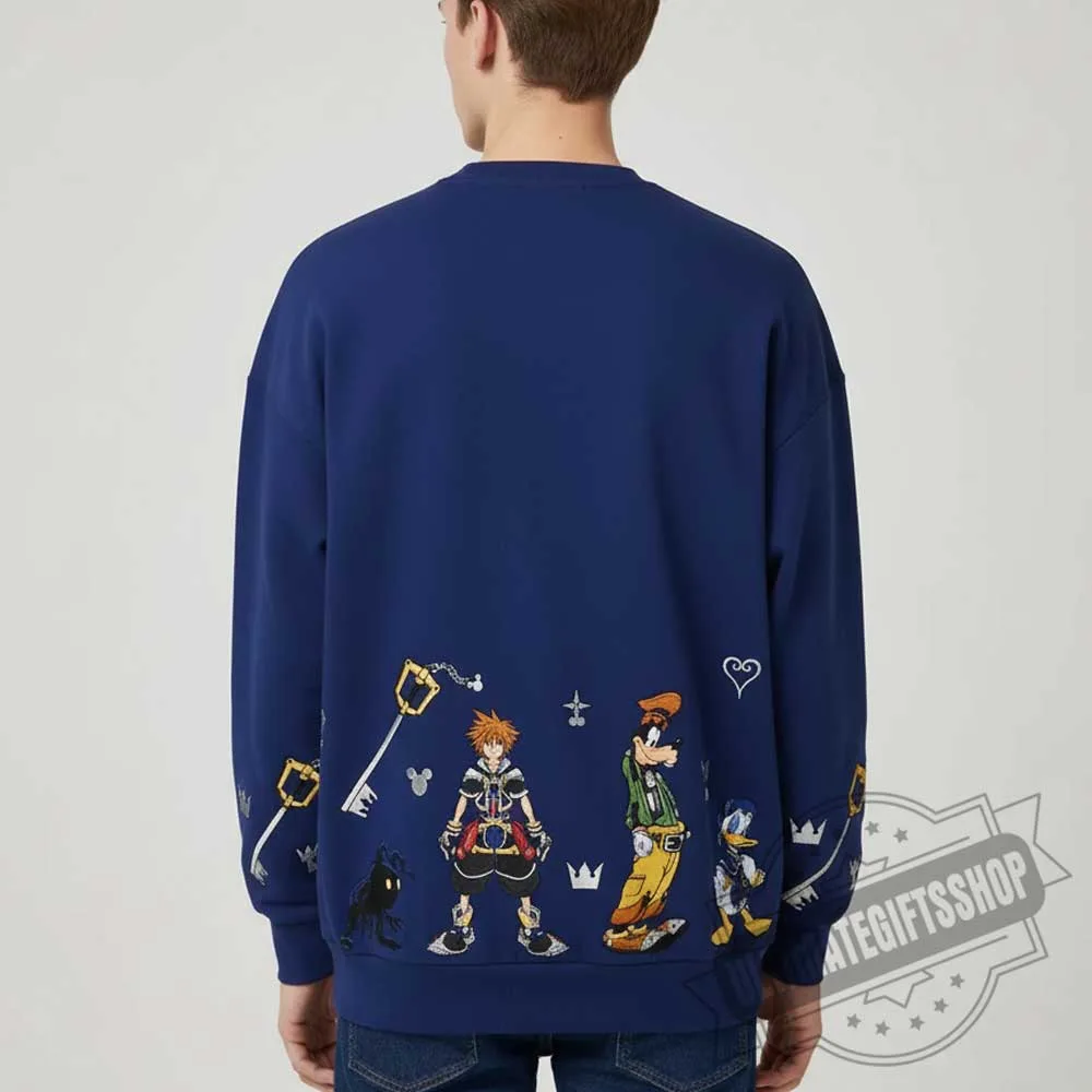 Kingdom Hearts Sora Donald Goofy Print Sweatshirt (3) Kingdom Hearts Sora Donald Goofy Print Sweatshirt – image 2 of 3