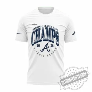 Atlanta Braves 2026 NL East Champions T-Shirt - National League Division Locker Room Roster Tee