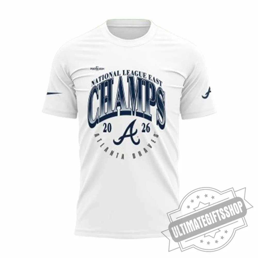 Atlanta Braves 2026 NL East Champions T-Shirt - National League Division Locker Room Roster Tee