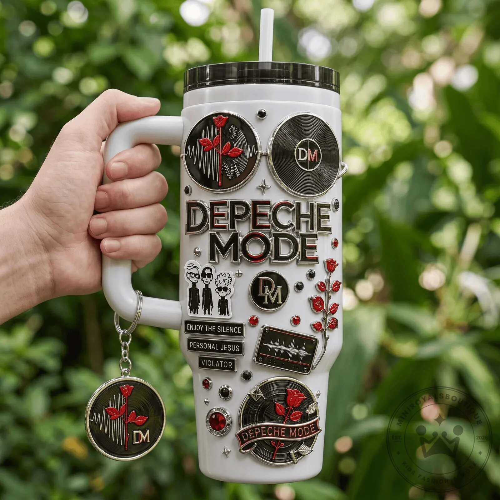 Depeche Mode Band Music Album Art Stainless Steel Tumbler with Handle 8 Depeche Mode Band Music Album Art Stainless Steel Tumbler with Handle