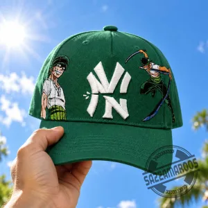 One Piece Zoro Sliced NY Green Hat 3 One Piece Zoro Sliced NY Green Hat
