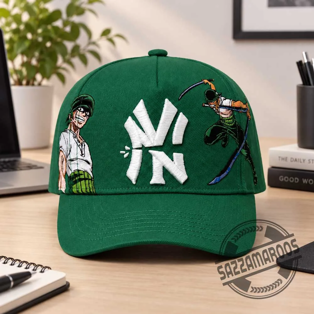 One Piece Zoro Sliced NY Green Hat (3) One Piece Zoro Sliced NY Green Hat – image 2 of 3