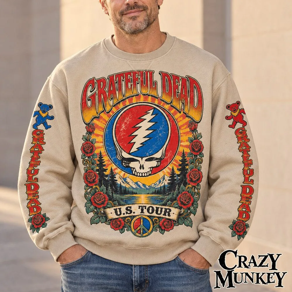 Grateful Dead US Tour Steal Your Face Concept Fan Sweatshirt | Apparel