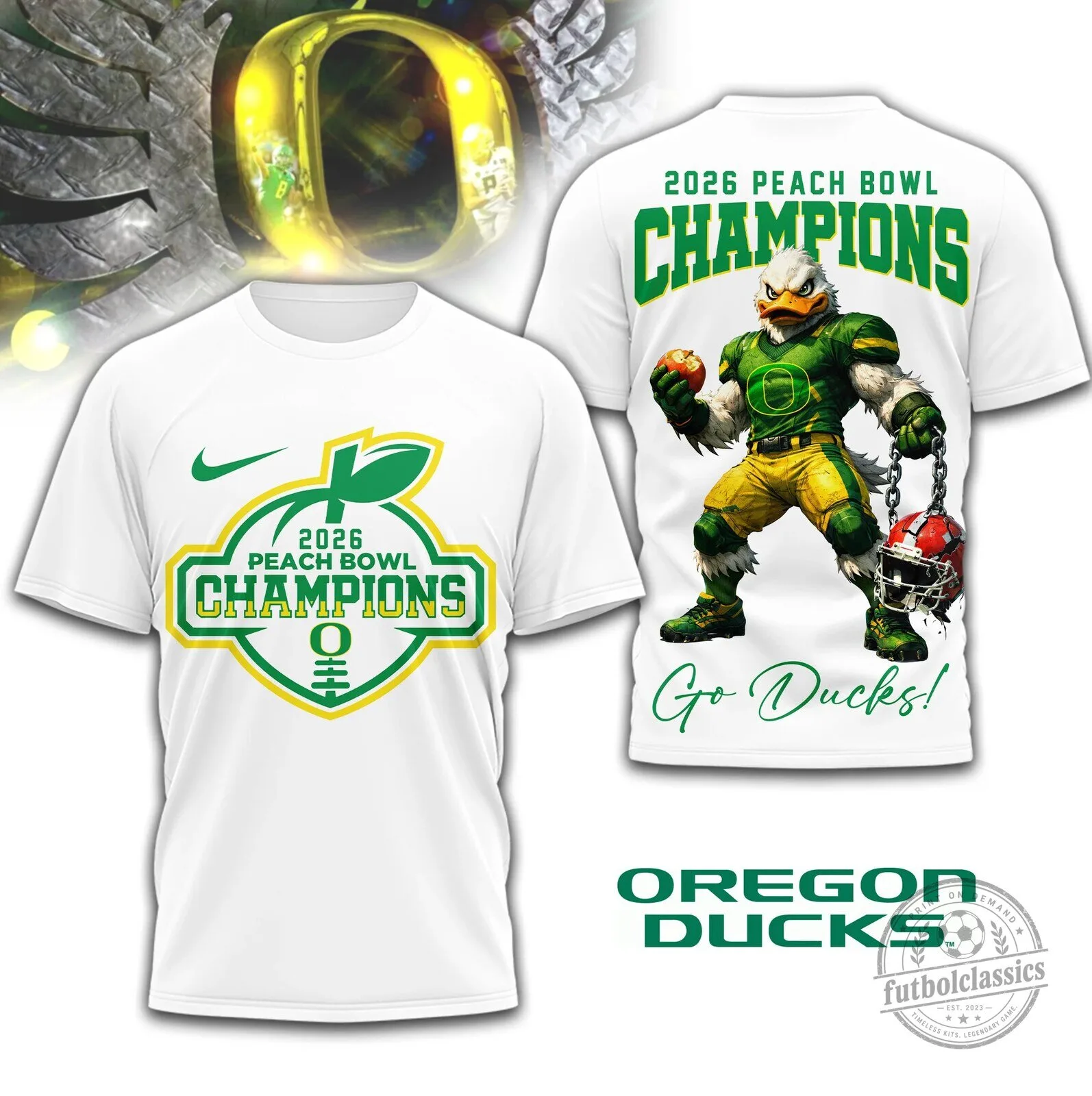 Oregon Ducks Shirt 2026 Peach Bowl Champions NCAA Football T-Shirt