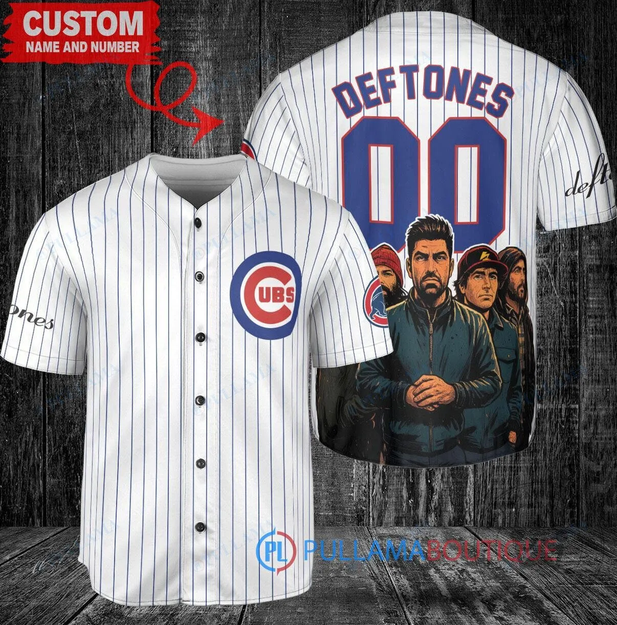 Chicago Cubs Deftones Band Baseball Jersey Custom Name Number