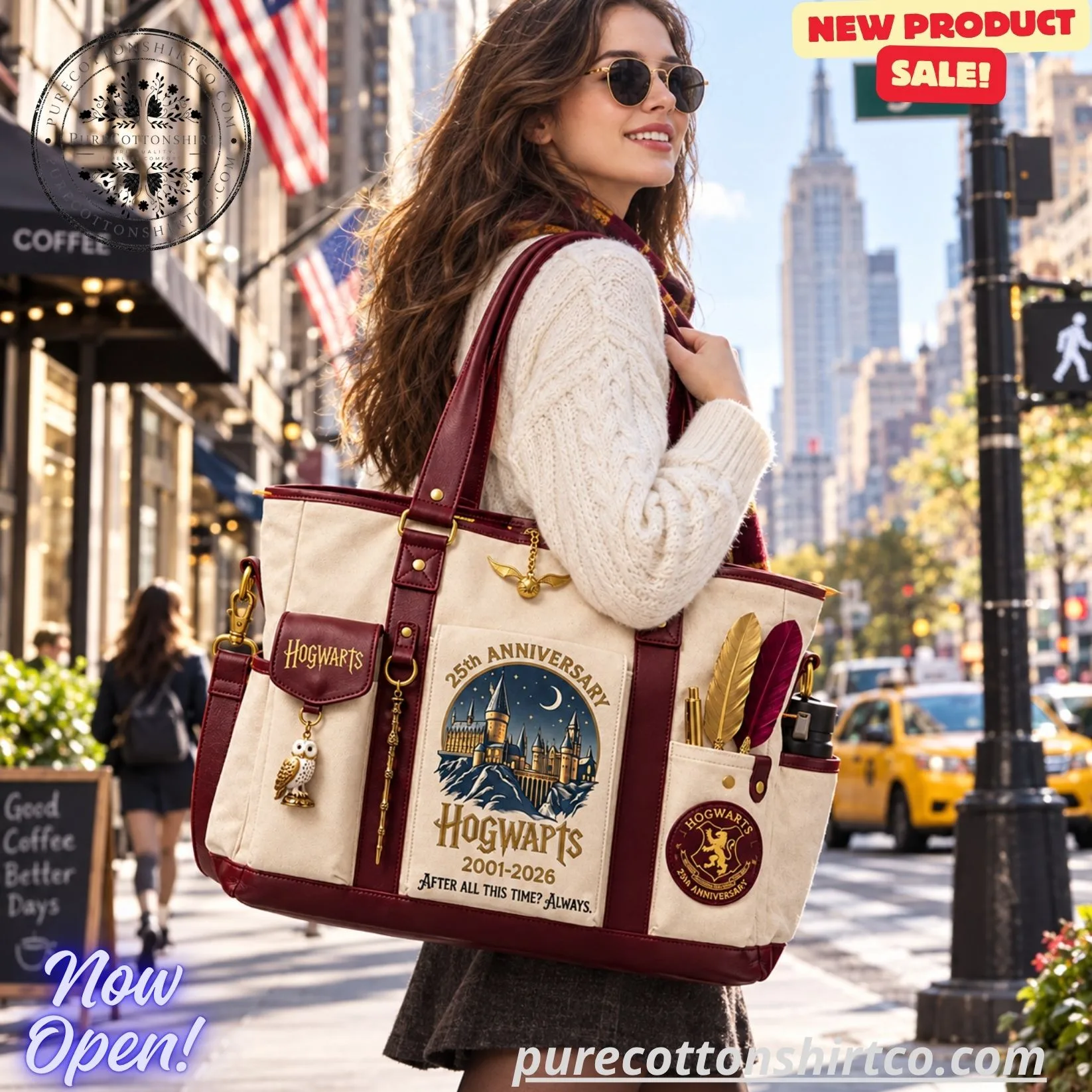 Harry Potter 25th Anniversary Canvas Tote Bag Limited Edition - Hogwarts Fan Gift (1) Harry Potter 25th Anniversary Canvas Tote Bag Limited Edition — image 2