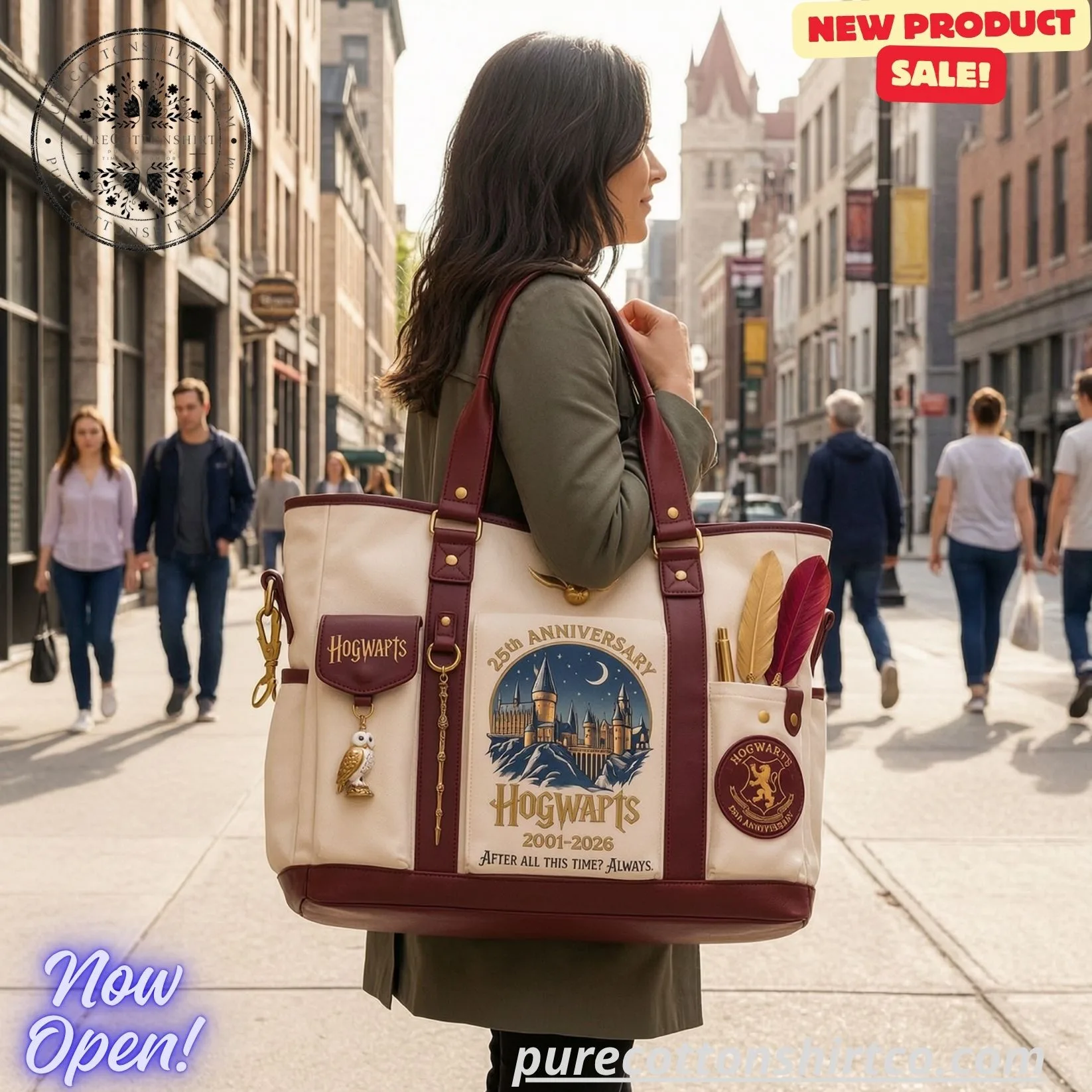 Harry Potter 25th Anniversary Canvas Tote Bag Limited Edition - Hogwarts Fan Gift (4) Harry Potter 25th Anniversary Canvas Tote Bag Limited Edition — image 4