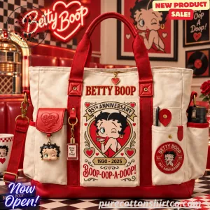 Betty Boop 95th Anniversary Retro Tote Bag - Limited Edition Gift 3 Betty Boop 1930 2025 Commemorative Retro Tote Limited Edition 2