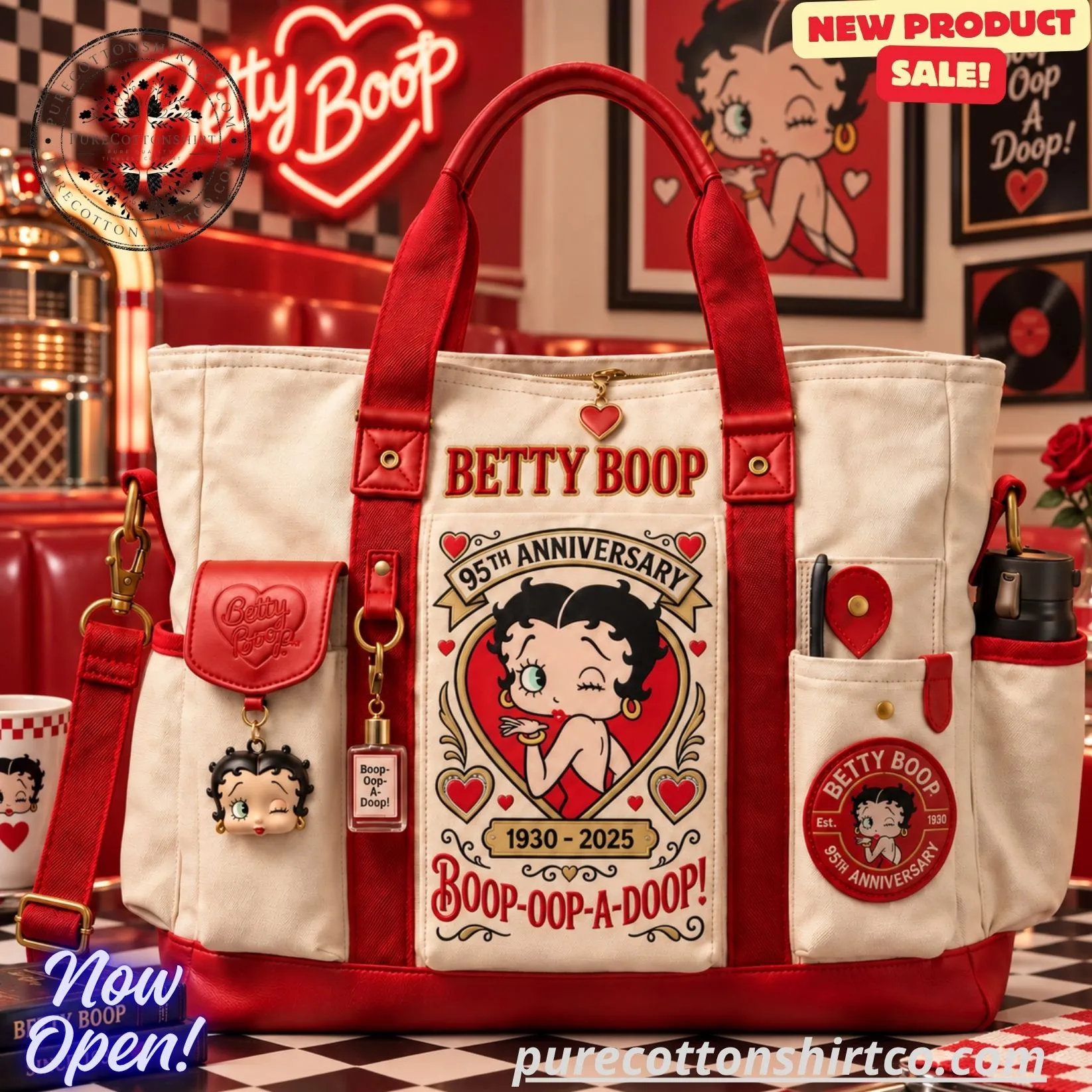 Betty Boop 95th Anniversary Retro Tote Bag - Limited Edition Gift