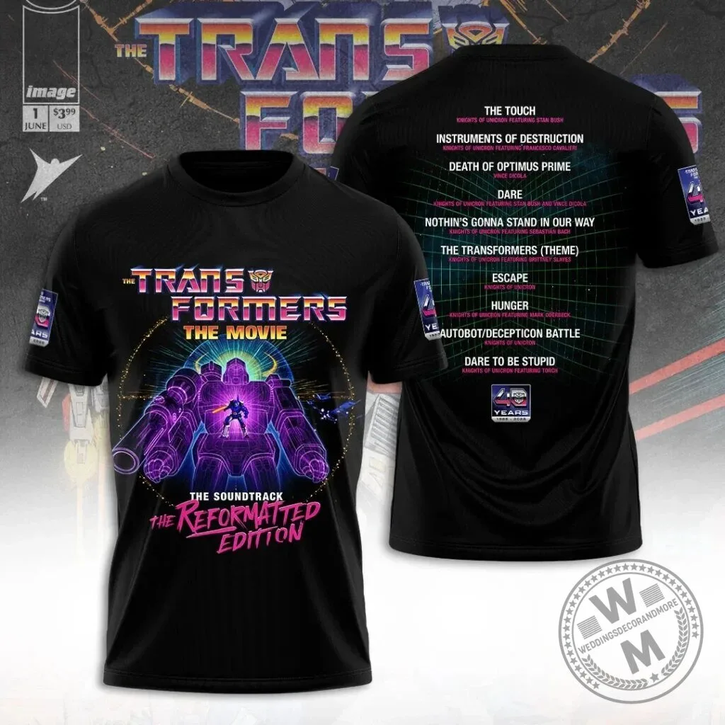 Transformers The Movie Soundtrack Reformatted Edition Black T-Shirt 15 Transformers The Movie Soundtrack Reformatted Edition Black T-Shirt