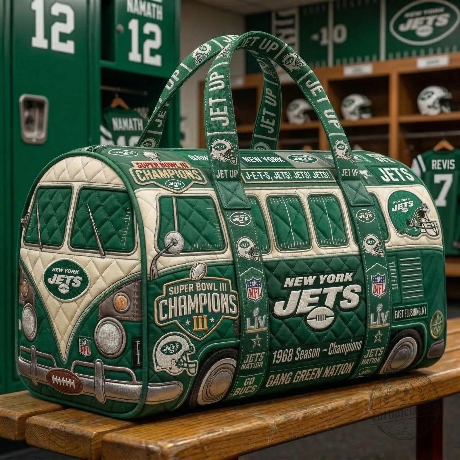 New York Jets Super Bowl Champions Quilted Duffle Bag
