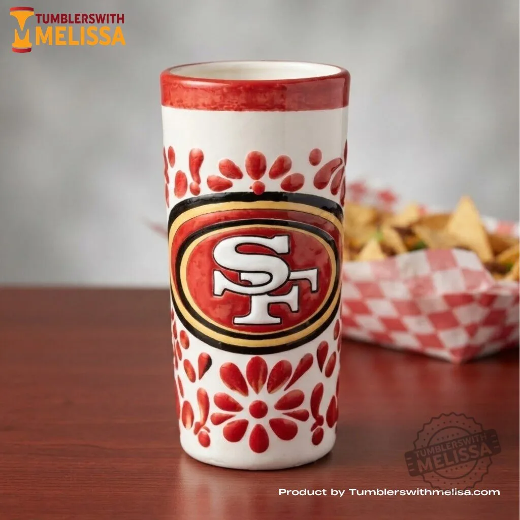 "Shop Team Spirit: Talavera Cantarito Mugs for NFL and MLB Fans" 2 San Francisco 49ers Talavera Cantarito Mug