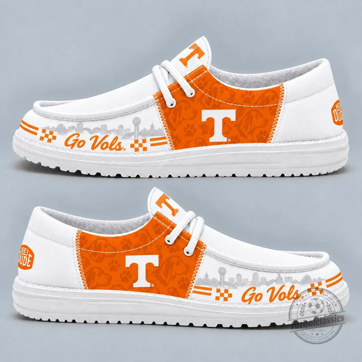 Tennessee Volunteers Football Team Go Vols Slip-On Shoes