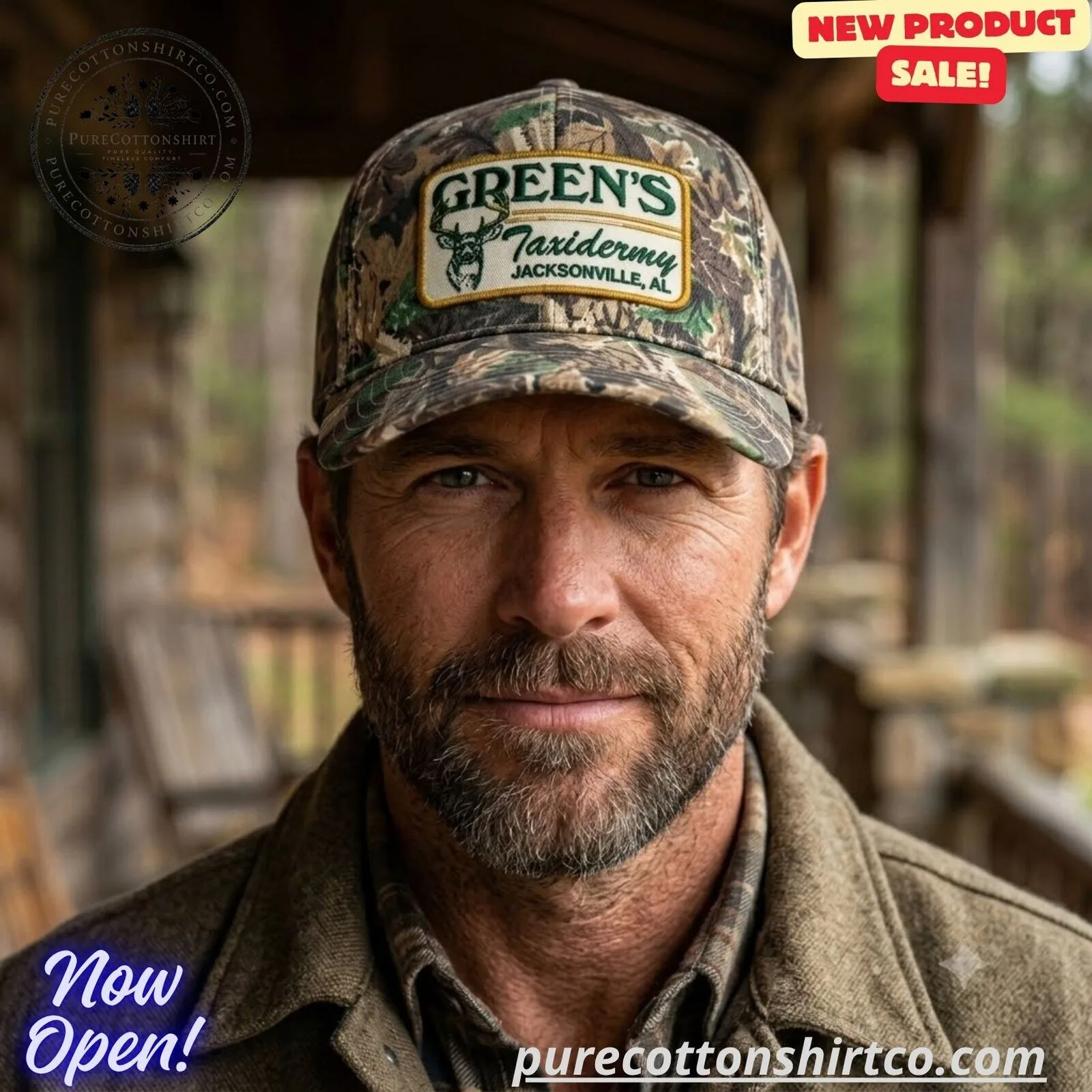 Riley Green Green’s Taxidermy Camo Cap Hat 5 Riley Green Green’s Taxidermy Camo Cap Hat