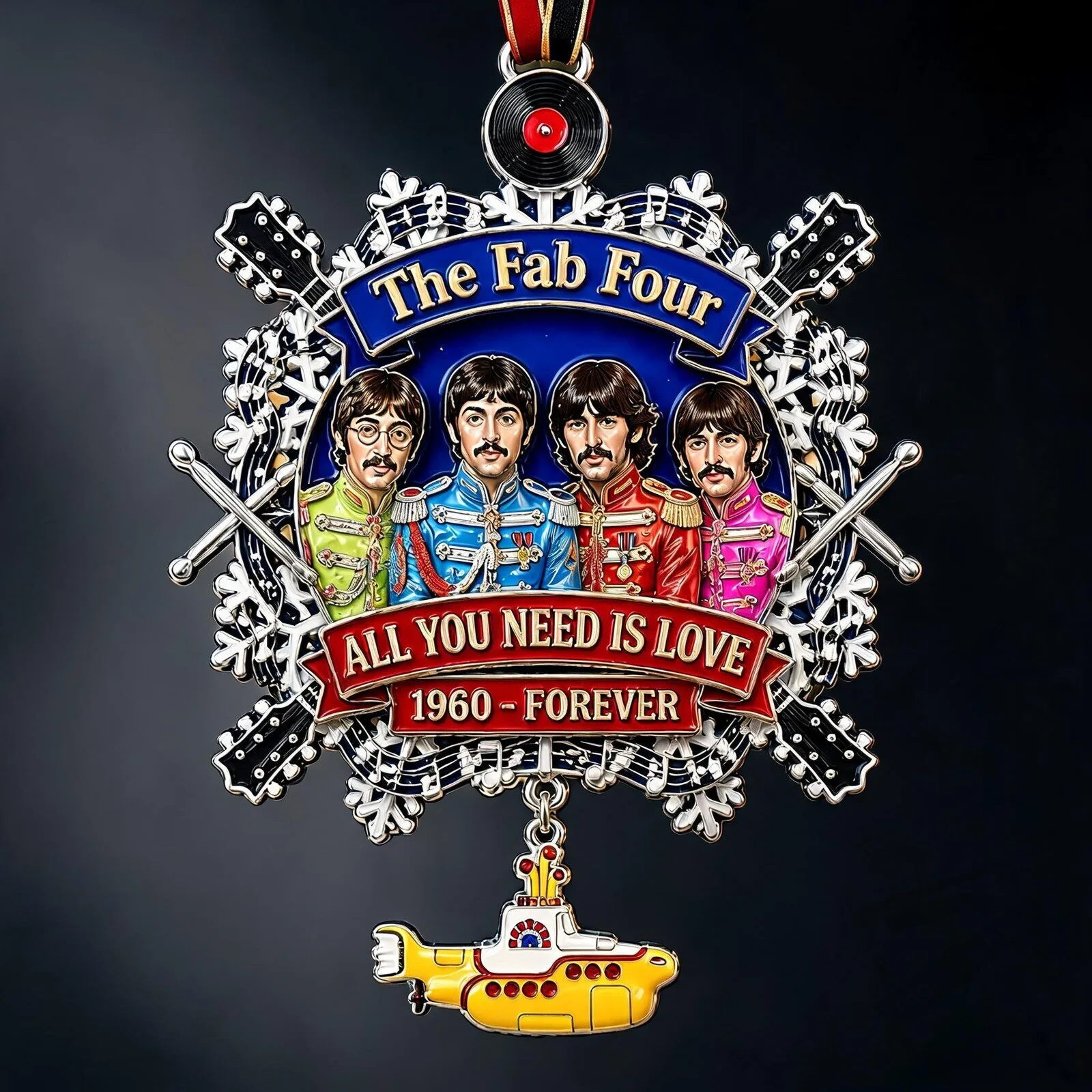 The Fab Four Commemorative Snowflake Ornament