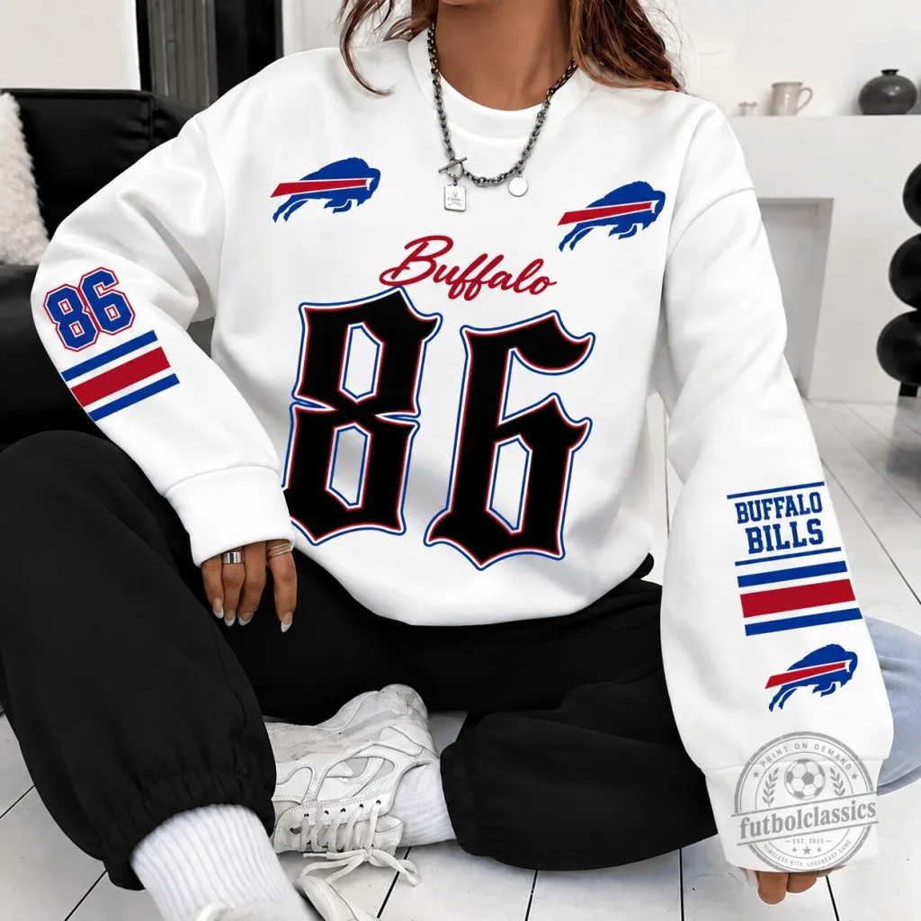 Buffalo Bills Football Team Heritage Script and Block Custom Series Sweatshirt Buffalo Bills Football Team Heritage Script and Block Custom Series Sweatshirt