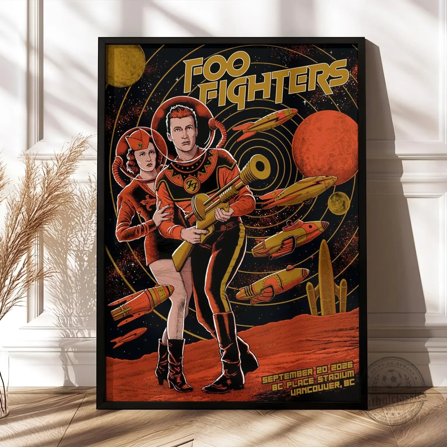 Foo Fighters Vancouver 2026 Concert Event Poster Live at BC Place Stadium