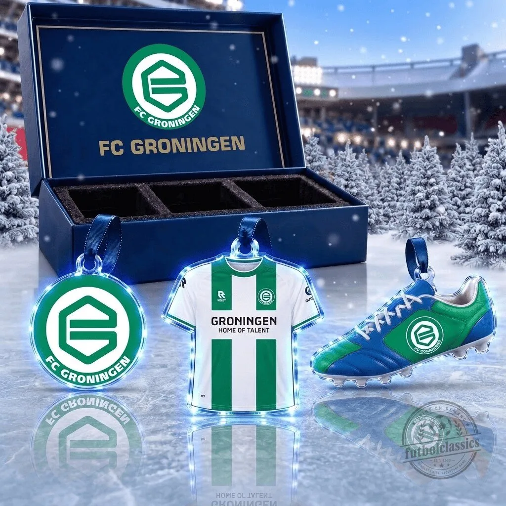 FC Groningen Eredivisie Football Club Team Full Set 3 Acrylic Christmas Ornaments