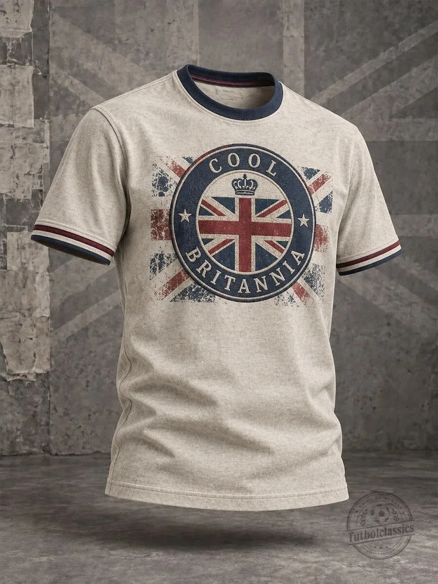 Cool Britannia United Kingdom Flag Distressed Graphic T-Shirt