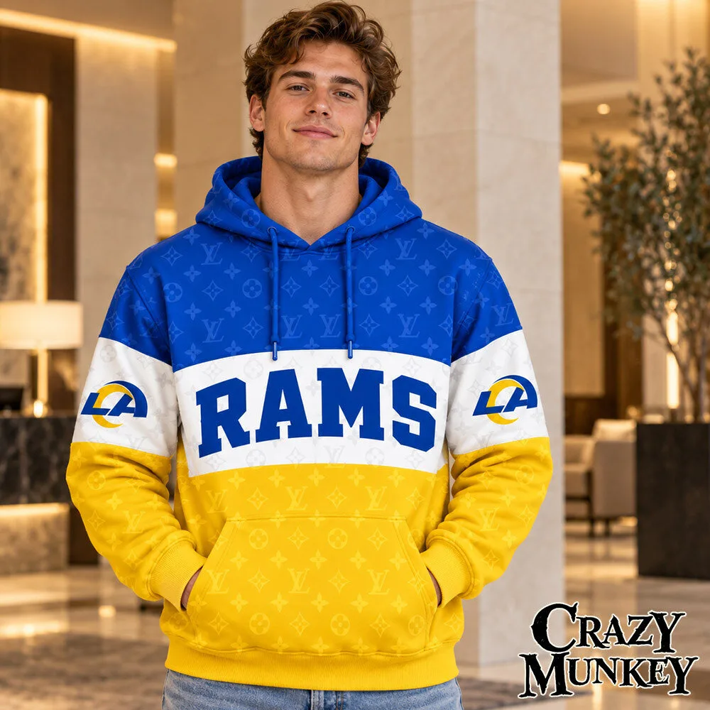 Los Angeles Rams LV Luxury Monogram Concept Fan Hoodie | Apparel