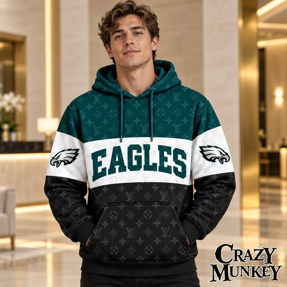 Philadelphia Eagles LV Luxury Monogram Concept Fan Hoodie | Apparel