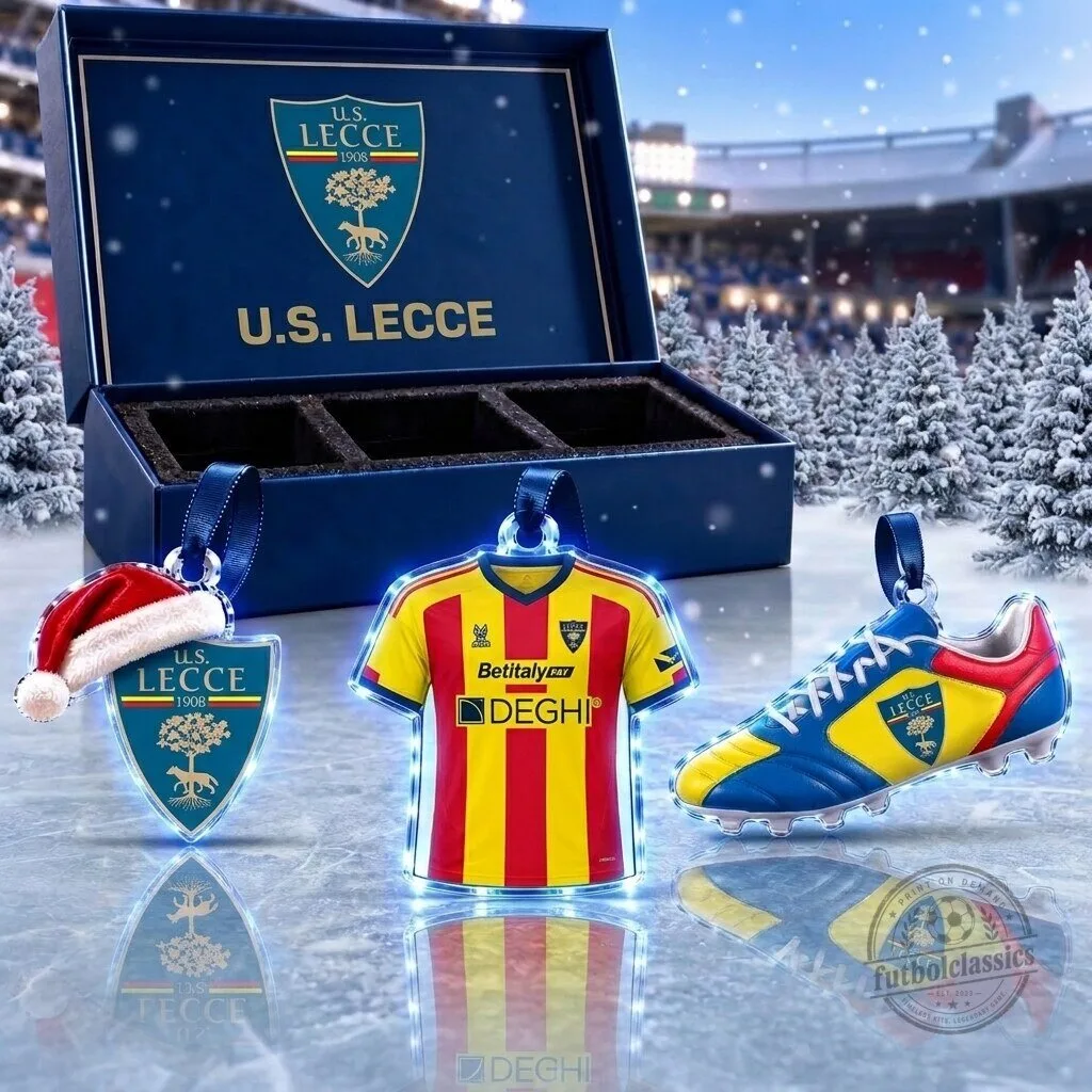 U.S. Lecce Italian Football Team Full Set Christmas Tree Acrylic Ornament
