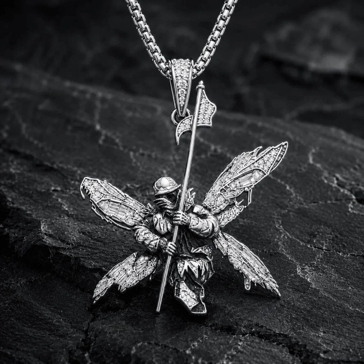 Linkin Park Hybrid Theory Soldier Diamond Pendant Necklace 4 Linkin Park Hybrid Theory Soldier Diamond Pendant Necklace
