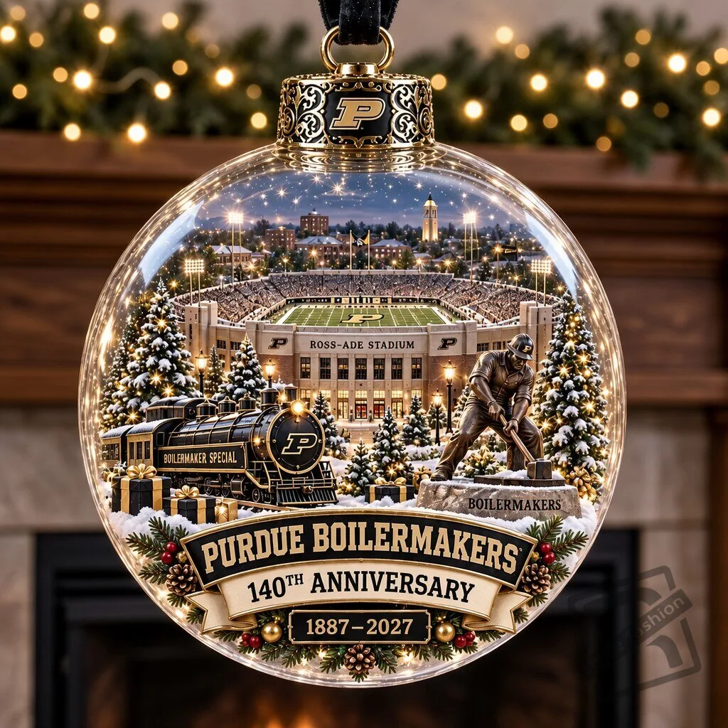 Purdue Boilermakers 1887–2027 140th Anniversary Christmas Ornament 3 Purdue Boilermakers 1887–2027 140th Anniversary Christmas Ornament product view