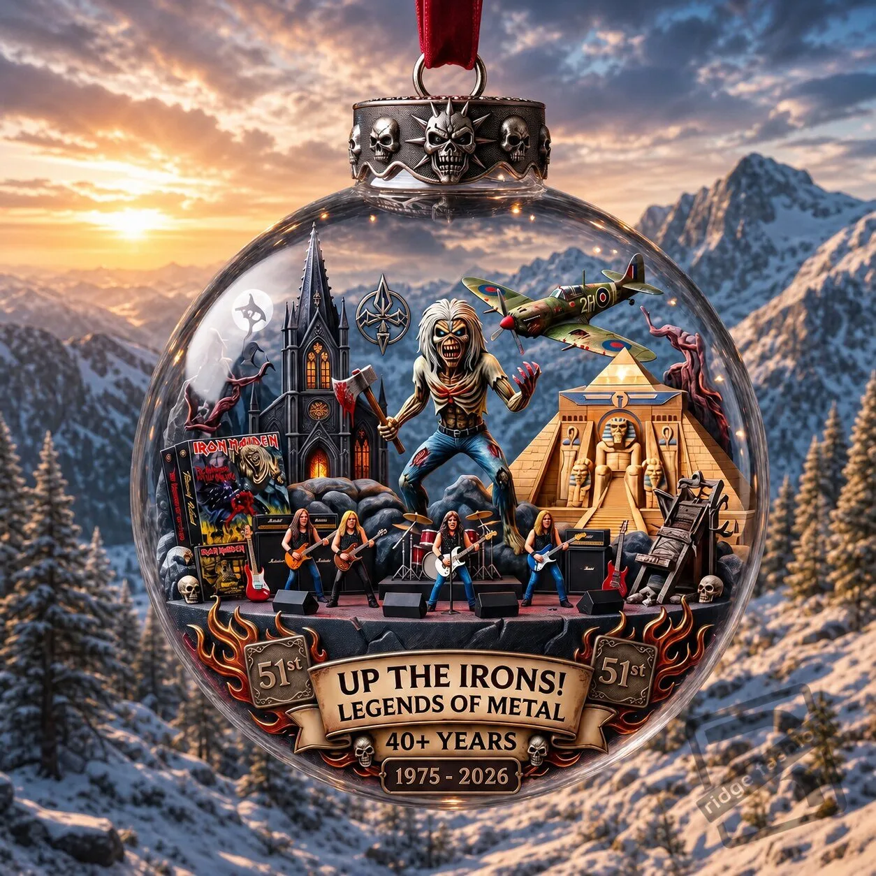 Up the Irons" Heavy Metal Legends 51st Anniversary Ornament 3 Up the Irons" Heavy Metal Legends 51st Anniversary Ornament product view