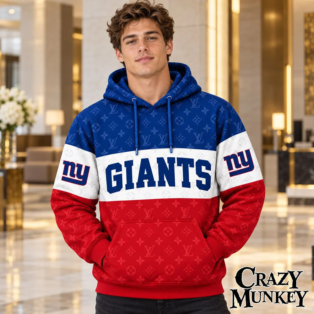 New York Giants LV Luxury Monogram Concept Fan Hoodie | Apparel