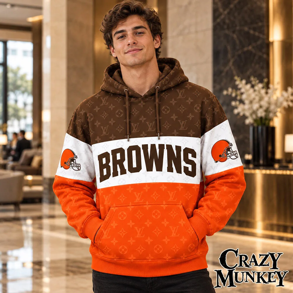 Cleveland Browns LV Luxury Monogram Concept Fan Hoodie | Apparel