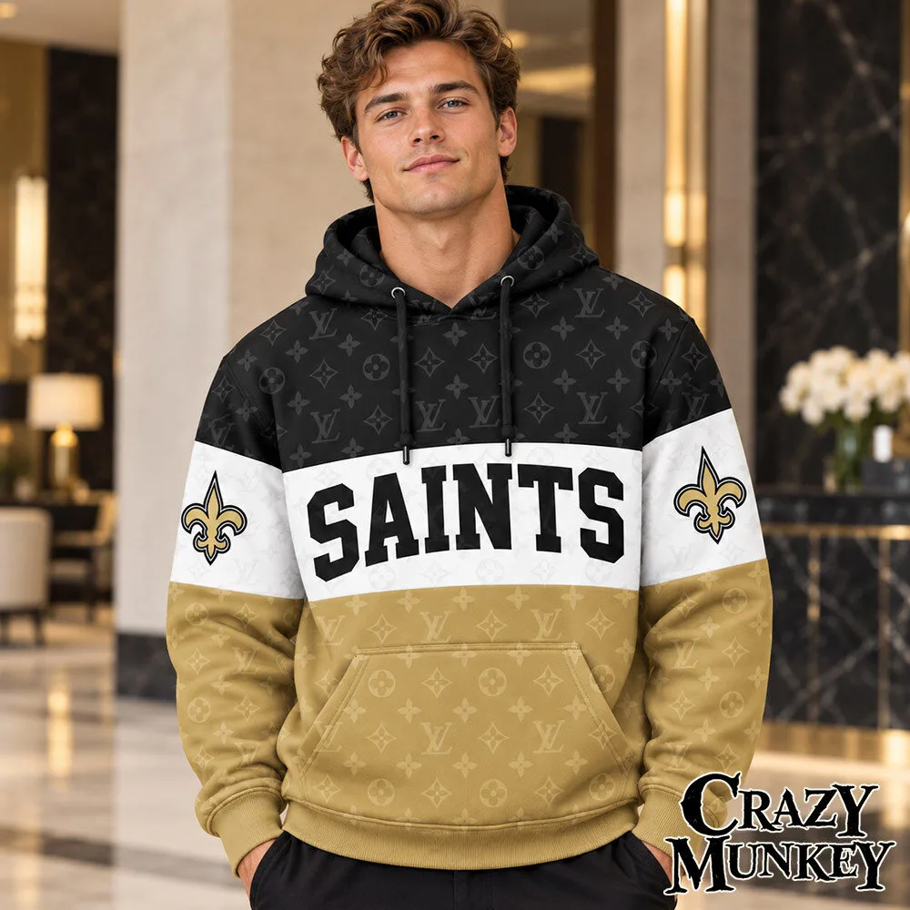 New Orleans Saints LV Luxury Monogram Concept Fan Hoodie | Apparel