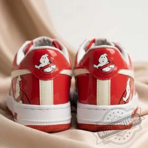 BAPE x Ghostbusters Bapesta Low Red Baby Milo Patent Sneakers Shoes