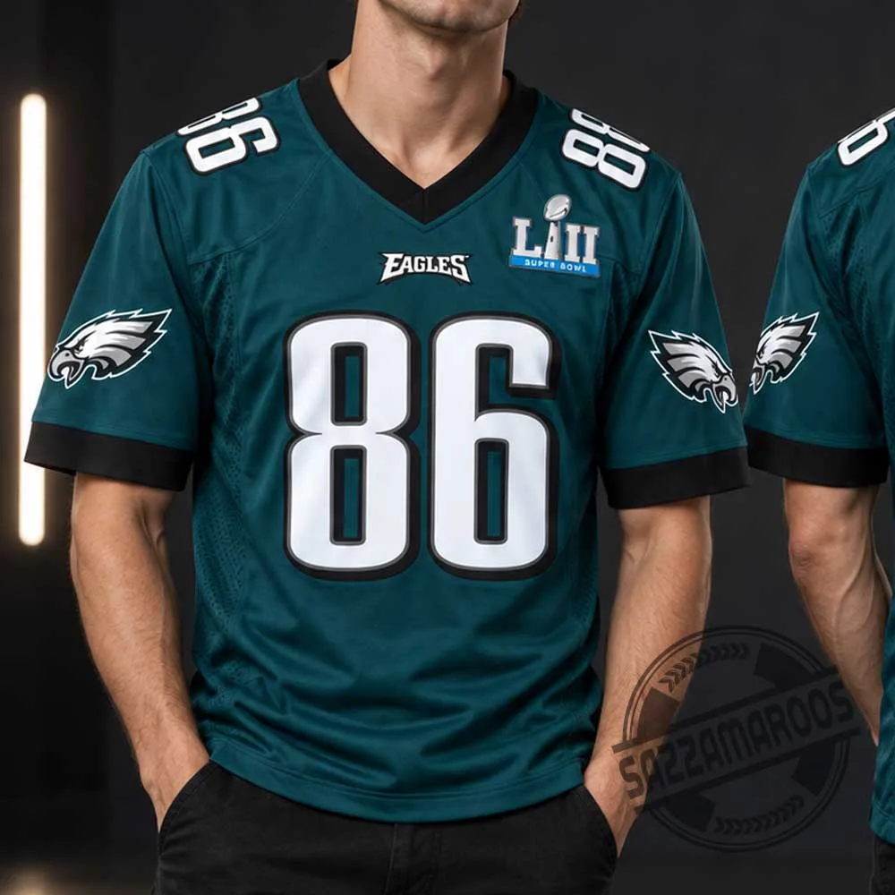 Zach Ertz Philadelphia Eagles #86 Super Bowl LII Jersey (2) Zach Ertz Philadelphia Eagles #86 Super Bowl LII Jersey – image 2 of 3