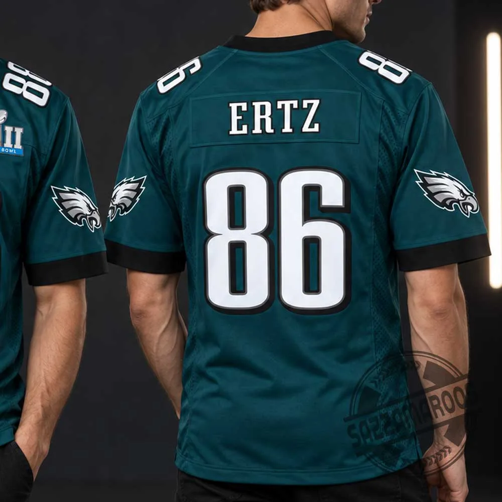 Zach Ertz Philadelphia Eagles #86 Super Bowl LII Jersey (3) Zach Ertz Philadelphia Eagles #86 Super Bowl LII Jersey – image 3 of 3