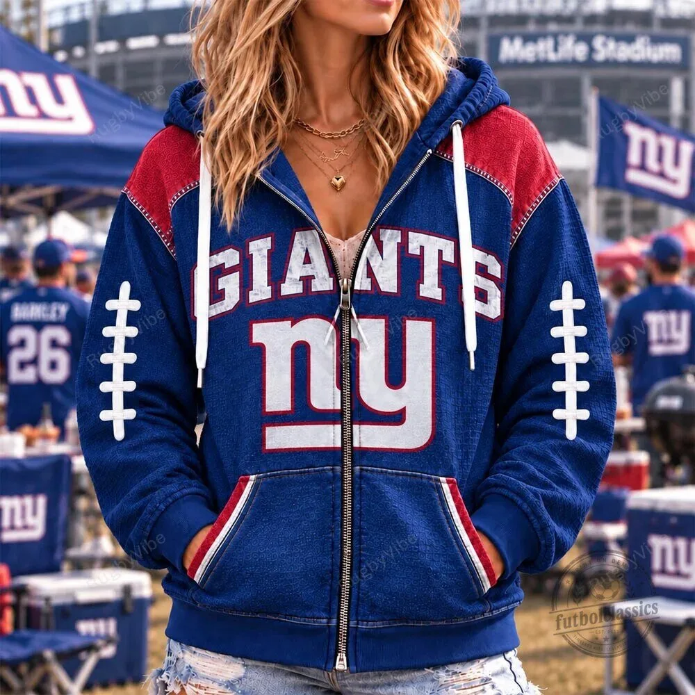 New York Giants NFL Football Fan Full-Zip Hoodie