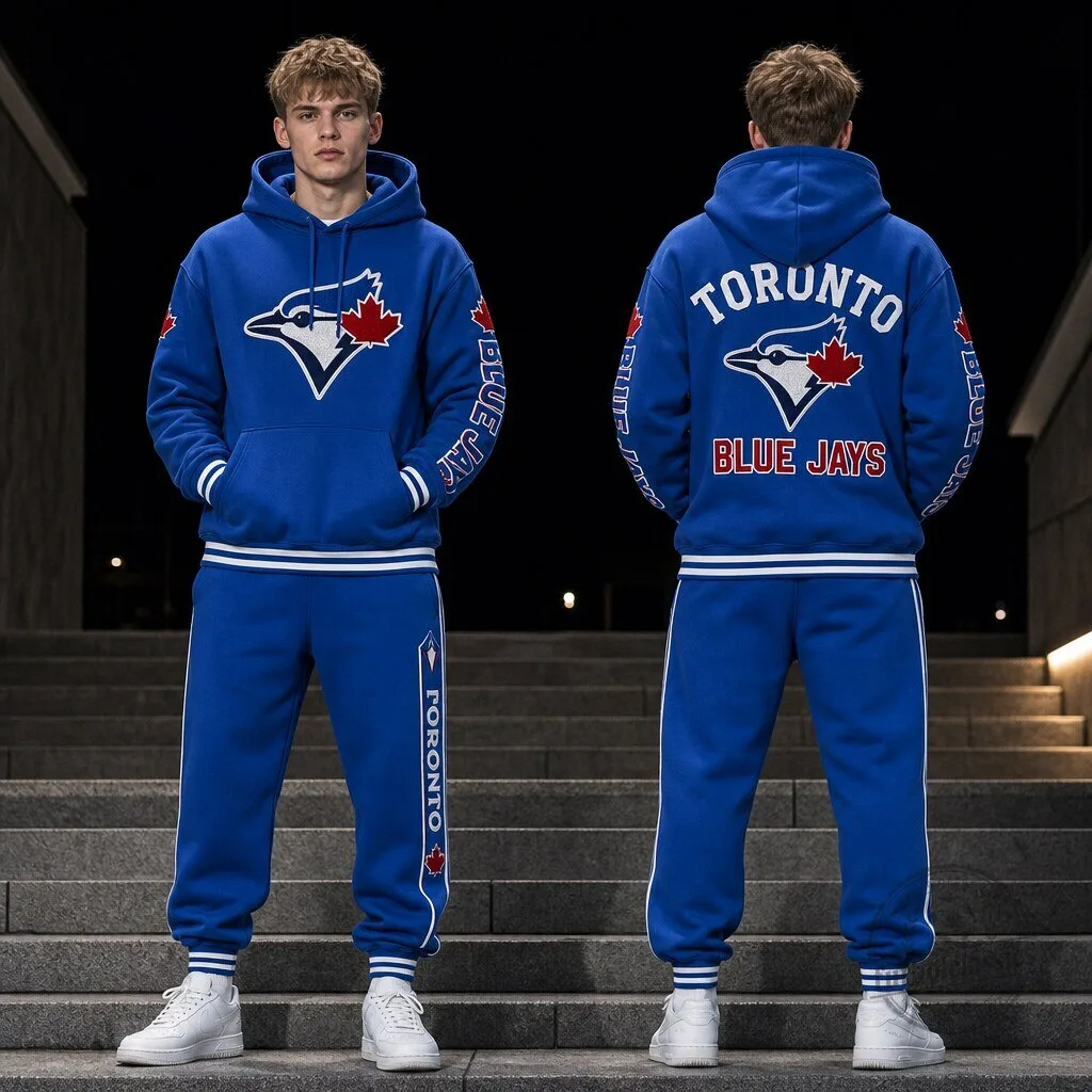 Royal Blue Hoodie with Toronto Blue Jays Team Logo